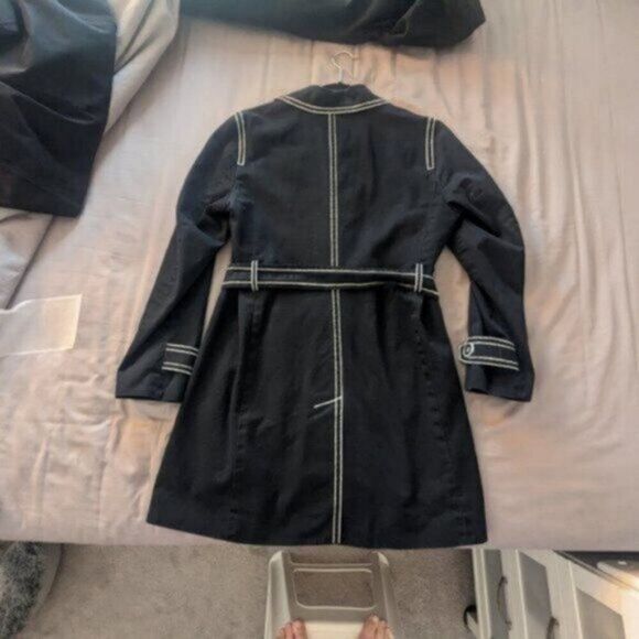 One of a Kind Hand Painted Massini Trench Coat M - Picture 2 of 13